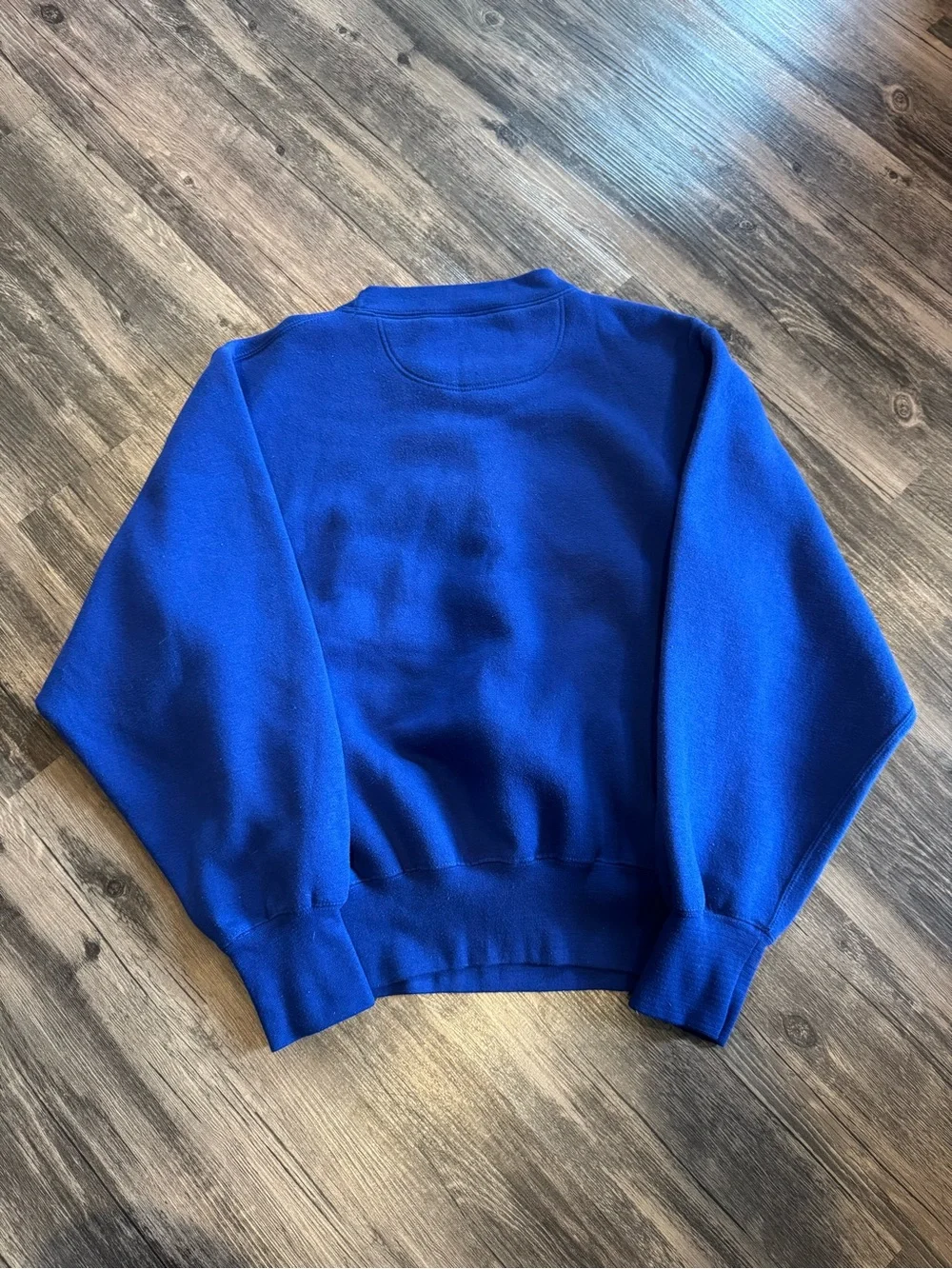 Vintage Embroidered Kansas Jayhawks Blue Crewneck College Size M - Picture 2 of 7